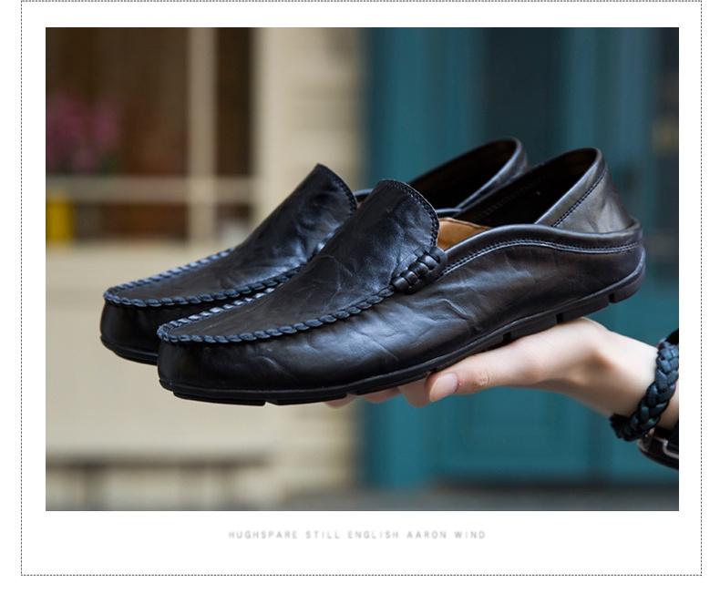 Product Introduction of DEKABR Comfortable Handmade Leather Shoes Casual Men's Flats Design Man Driving Shoes Soft Bottom Leather Men Shoes Size 38-47 43