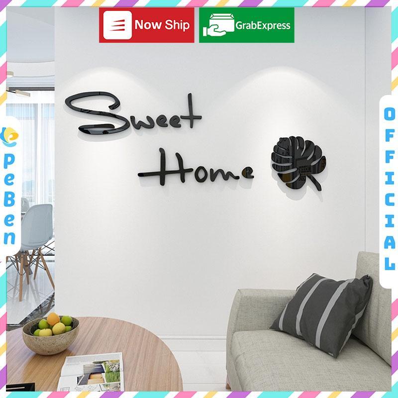 Tranh mica EPeBen dán tường nổi 3d hình sweet home decor trang trí phòng bếp nhà ăn nhà hàng Thay Tranh Decal Trang Trí Nhà Phòng Khách Decor Tường