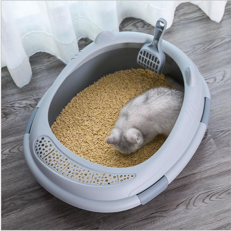  TẶNG KÈM XẺNG - Khay vệ sinh thau cát chậu cát tai mèo Pet Limitless xinh xắn kèm xẻng cho Boss  SHIP HỎA TỐC  