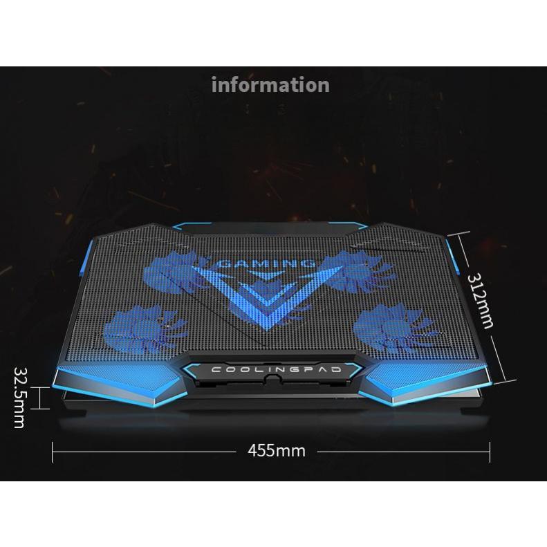 Laptop Radiator Gaming Notebook 15.6-Inch Computer E-Sports 17.3 Base with Fan Mute Height Increasing Portable 4