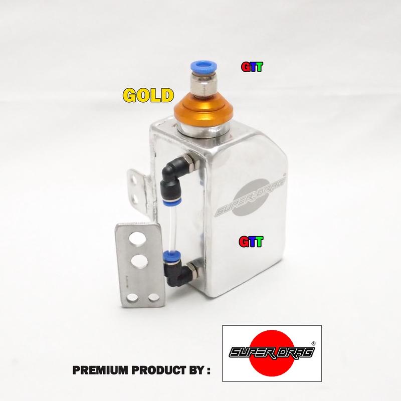BOTOL TABUNG AIR RADIATOR ALUMINIUM UNTUK NINJA R/ RR, VIXION, CB 150 R NEW, CBR 150 Motor Engine 6
