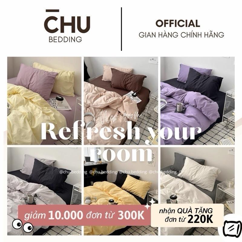 [TẶNG KÈM 01 vỏ ôm màu Bất kì trong LIVE] FULL BẢNG 2 BỘ MÀU ĐƠN SẮC (Vỏ chăn không bao gồm ruột)- Chù Bedding