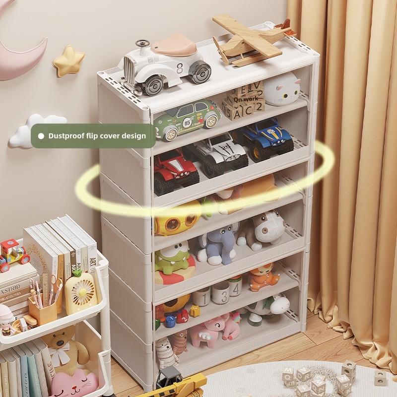 Children's Toy Storage Rack Floor-standing Household Baby Supplies Dust-proof Storage Cabinet Baby Organizer Multi-layer Storage Box 1