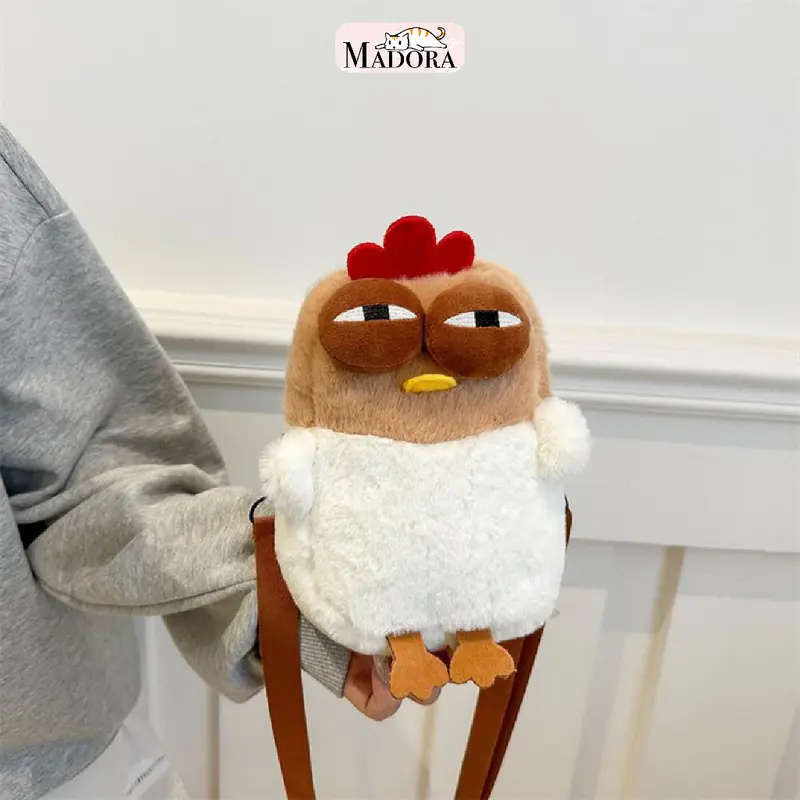 Madora Tas Selempang Anak Sling Bag HP Gadget Crossbody Shoulder Bag Cikin Rooster Lucu Mata Bengkak 6