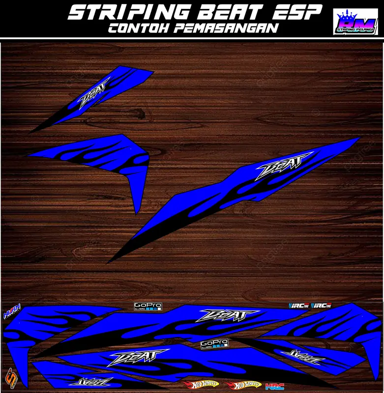 striping beat esp variasi moti api lissimple 1