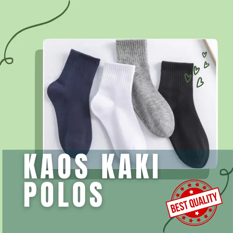 Kaos Kaki Polos / Kaos Kaki Kerja / Kaos Kaki Bahan Katun Lembut 1