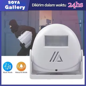 Bell Pintu Sensor Gerak Welcome Inframerah Bell Alarm Rumah Toko Bel Pintu Sensor Gerak Door Bell Wireless Baterai Putih Pir