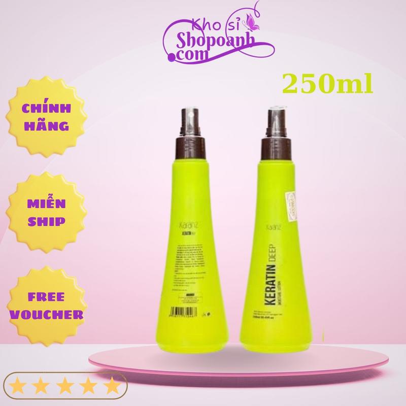 Xịt Dưỡng tóc Collagen Keratin karanz phục hồi tóc hư tổn 230ml