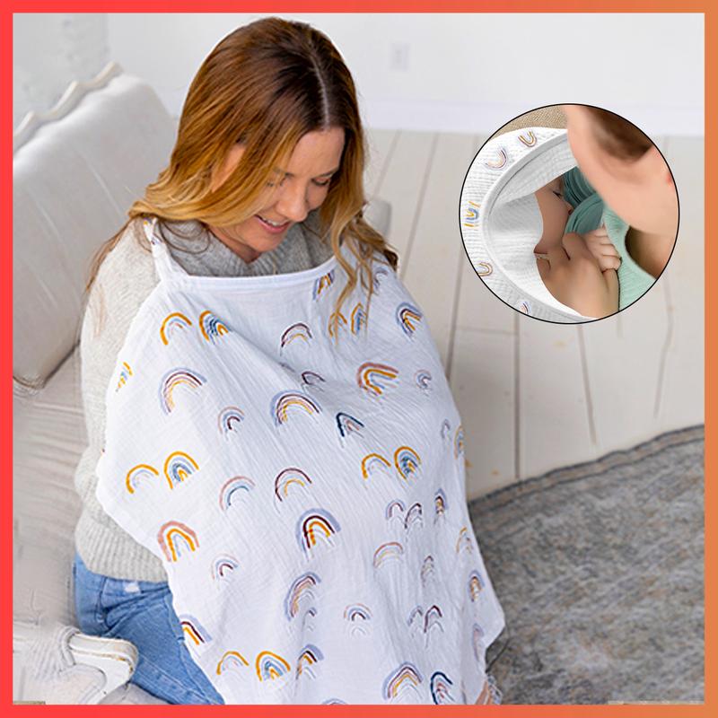 Khăn Choàng Cho Con Bú - Loại Vải Muslin Cao Cấp 1 Dây Đeo - Bảo Vệ Bé Tránh Nắng - Tránh Gió - khăn che cho bé đi đường