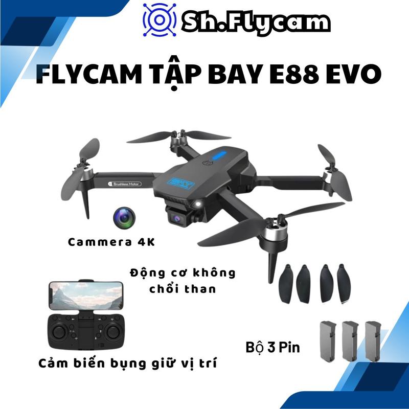 Máy Bay Flycam E88 Max,Drone camera trang bị camera 4k phù hợp cho người tập bay tập chơi