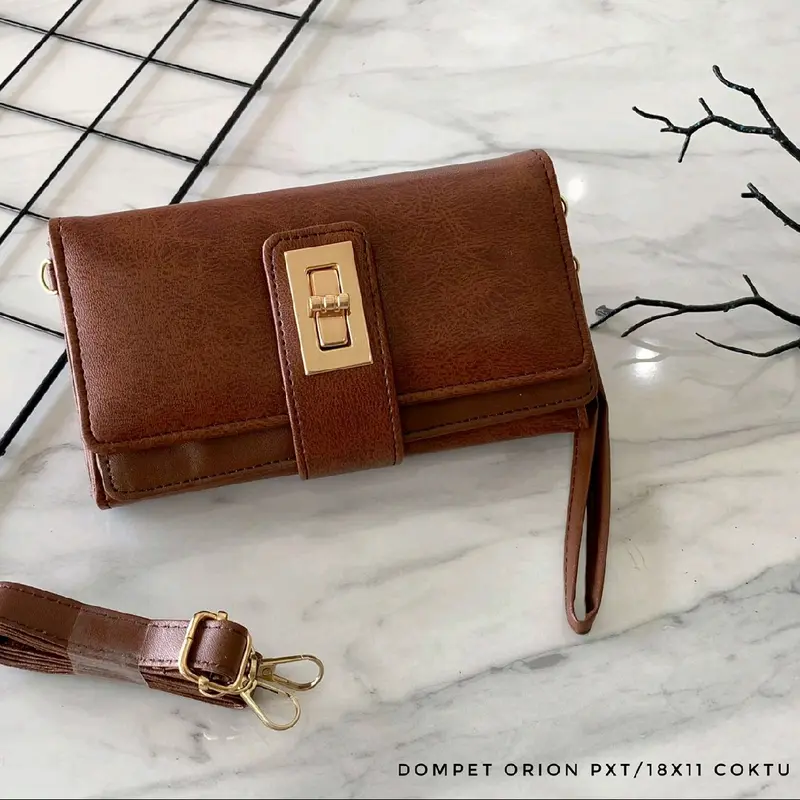 Dompet selempang wanita Cleva 2 tali dompet Orion Vintage Dompet Panjang 4