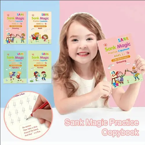 4 in1 set buku belajar anak PAUD / 4 buku + pulpen