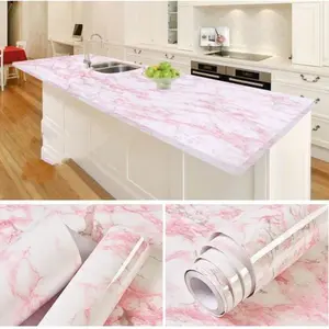 Stiker Kayu PVC Pelapis Furniture Meja Lemari Anti Air dan Minyak Tahan Panas Marmer Pintu - Wallsticker Motif Marmer Glossy High Quality