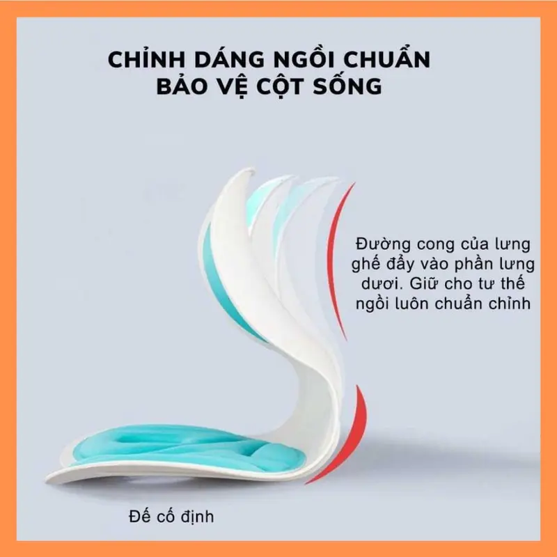 Ghế Công Thái Học chống gù lưng, ghế chống gù chỉnh dáng ngồi dành cho dân văn phòng, học sinh, sinh viên 7
