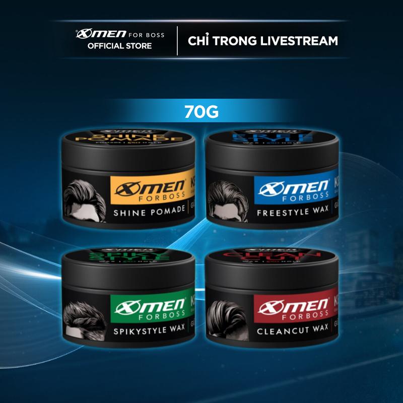 [MỚI] Sáp vuốt tóc nam Wax/Pomade Xmen for Boss 70g - Giữ nếp 8H với Keratin giúp tóc chắc khỏe