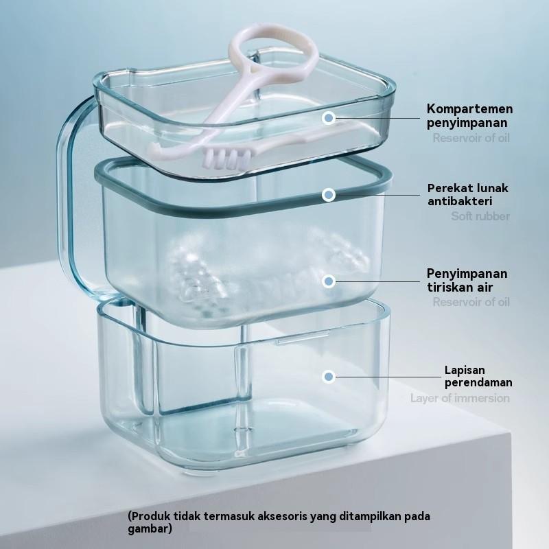 Kotak Penyimpanan Gigi Palsu Kotak Gigi 3 Warna Palsu Portabel/Denture Box Kotak Simpan Gigi Palsu Gigi Tiruan/ Perendaman Gigi Palsu Kotak Penyimpanan Gigi Palsu Kotak Gigi 3 Warna Palsu Portabel/Denture Box Kotak Simpan Gigi Palsu Gigi Tiruan/ Perendaman Gigi Palsu
