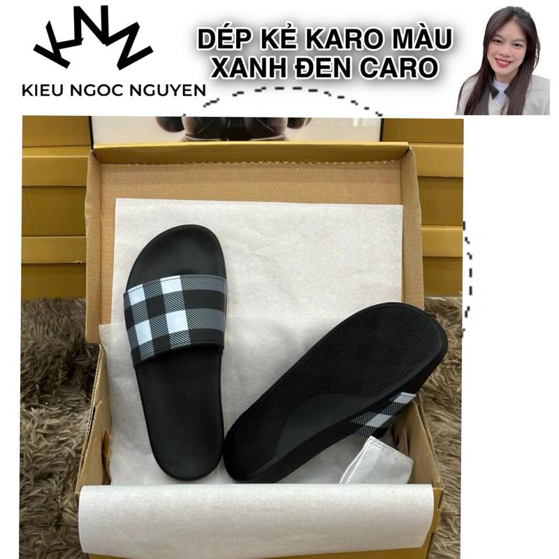 Dép  Quai Ngang NAM NỮ  Màu ĐEN CARO Bản Đẹp Màu Giống Ảnh ( ĐƯỢC ĐỔI TRẢ ,)