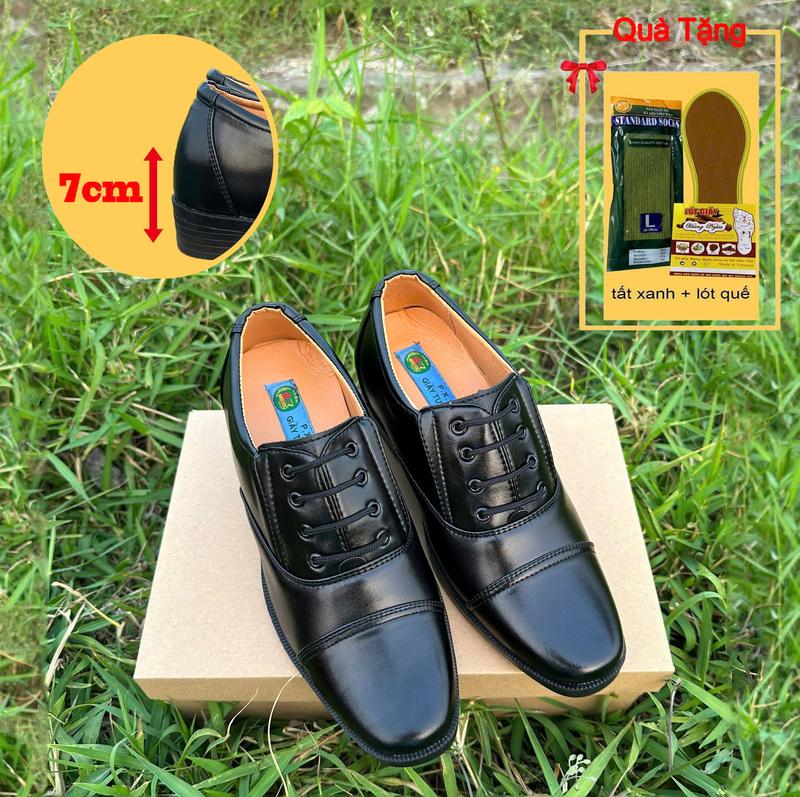 Giày Lười Nam Tăng Chiều Cao 7cm mã TC Tặng 1 đôi tất và 1 đôi lót Quế