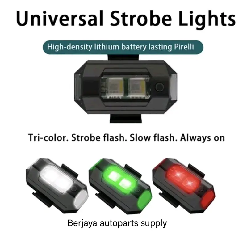 Lampu LED Kedip Model Pesawat Universal Sepeda Motor Mobil Velco USB Charger Flash Drone 7 Mode Warna 2