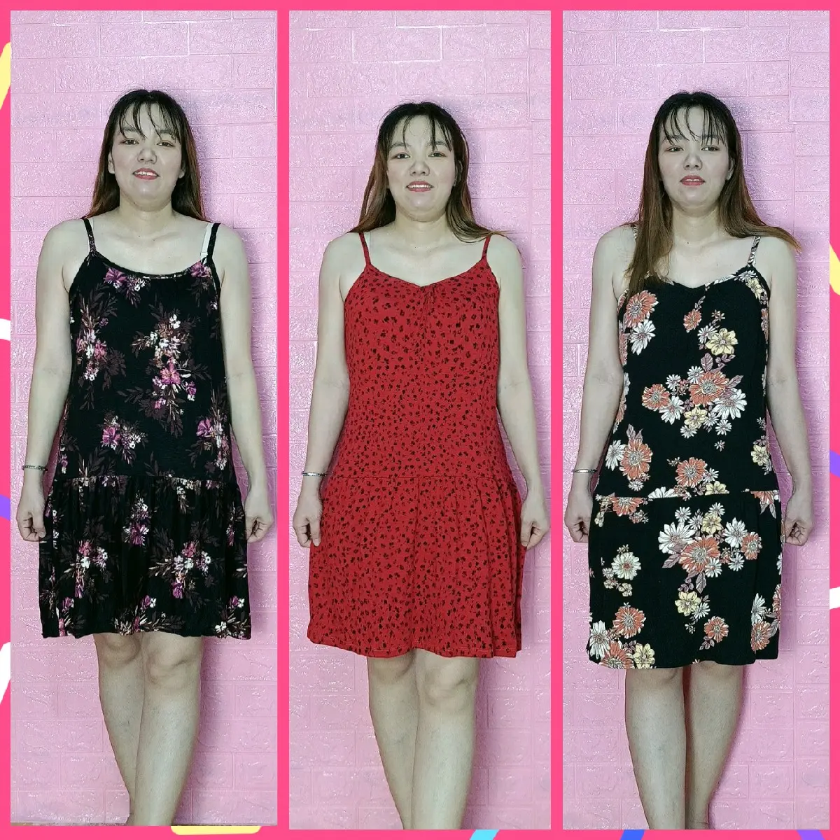 [Combo 5] Đầm Ngủ 2 Dây Vải Thun Lạnh Chiều Dài 90cm Free Size 45kg đến 70kg , đồ bộ mặc nhà Nữ Women Dress Nhung