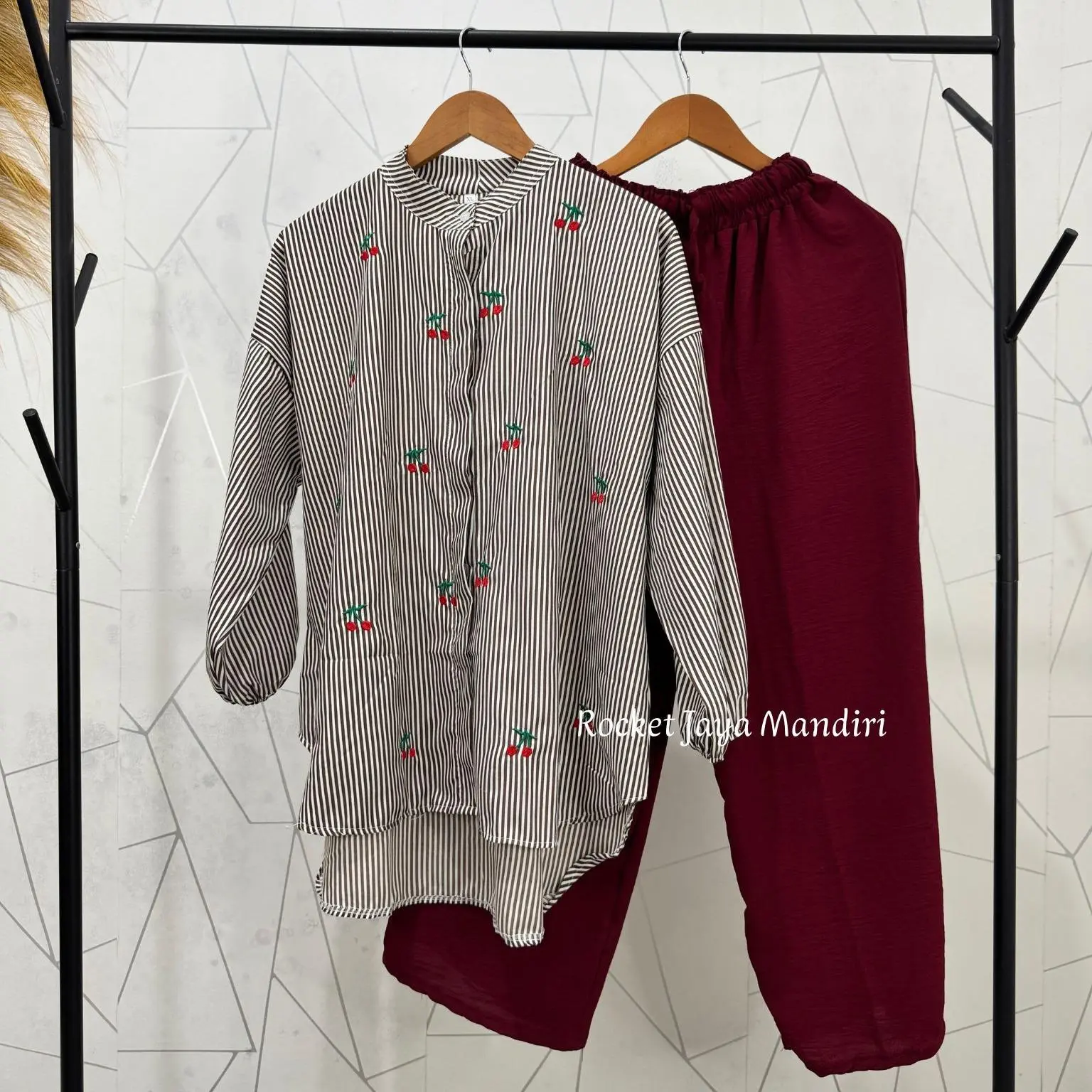 Set Keirra Coklat+Klt Maroon