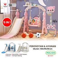 Gambar MOLION SNI Prosotan Ayunan Anak 5in1 Mainan Seluncuran Ring Basket Perosotan Slide Playground Aman 001-M1311 - M1311 BIRU 3in1 dari Speedshome Kab. Tangerang 1 Tokopedia