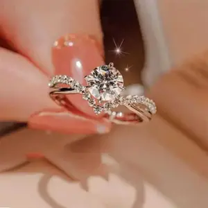 ICONIC -ID- Cincin Couple Diamond Cantik Cincin Pasangan Adjustable Elegan Dan Simple Cincin Pria Dan Wanita