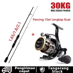 Joran Pancing 1 Set Lengkap Kuat Jorang Pancing Kuat 30kg Joran Pancing 1 Set Reel Besi Pancing Set Murah Pancing 1.65M/1.8M/2.1M Pancing Carbon Spinning Fishing Rod Reel Pancing Gulungan Gulungan HE500 - 7000