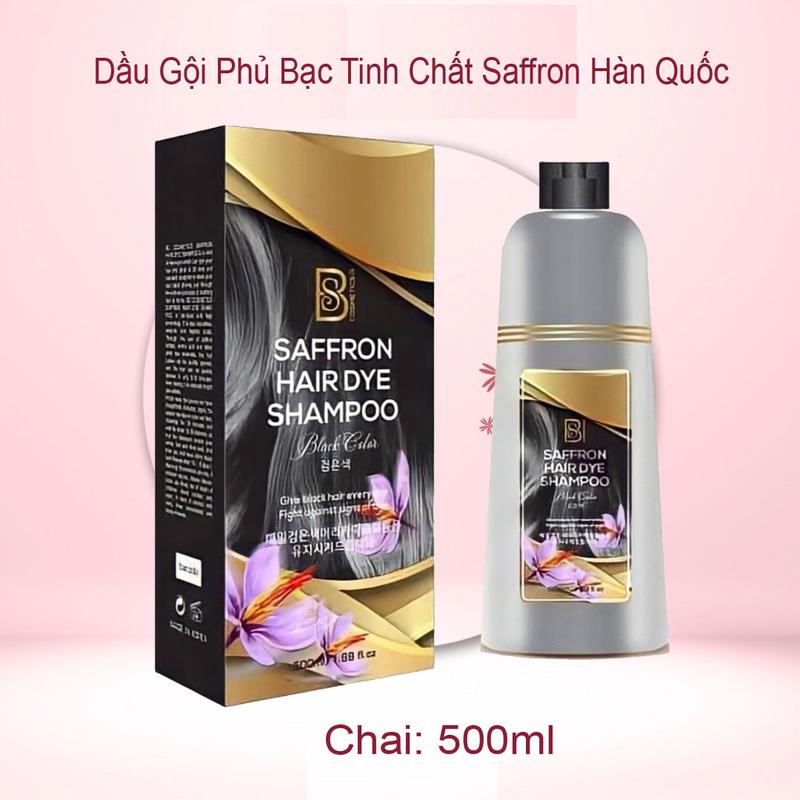 Dầu Gội Phủ Bạc Tinh Chất Nhụy Hoa Nghệ Tây Saffron Hàn Quốc Dưỡng Tóc Nữ