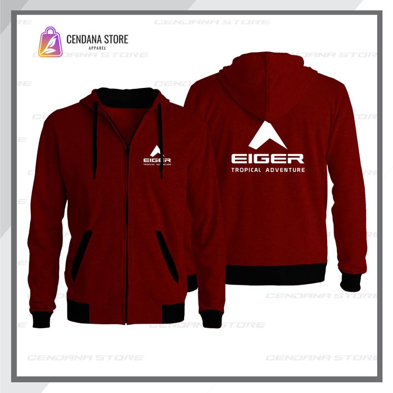 Jaket Gunung Sweater Eiger Adventure Pakaian Katun Fleece 2