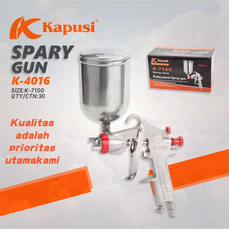 Untuk ngecat Spray guns yang bagus Spray gunner paint mini Spray Gun K-710G 400CCIndustri alat Alat TOOL SPRAY GUNS