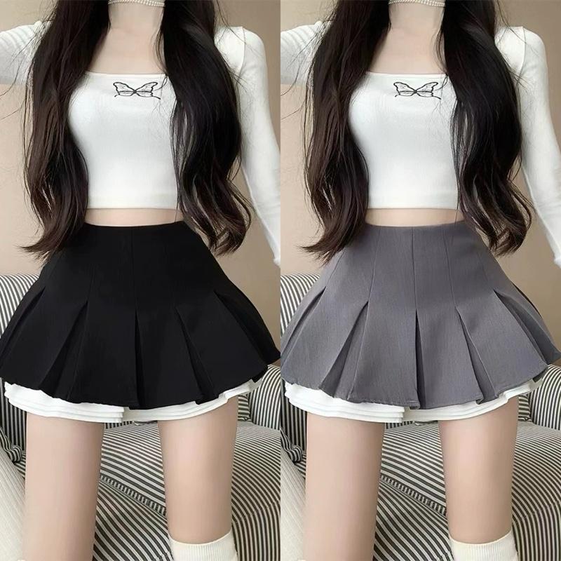 Chân Váy Tennis Bigsize (Kiểu Mới) Dáng Xếp Ly Hộp Phối Viền Trắng Xoè Ngắn, Xếp Ly To Lưng Cao Che Bụng Phong Cách Trẻ Trung Cho Nữ Chuppy (50-95kg)- CV421