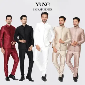 Setelan Beskap Pengantin Semi Wool Import Jas Shanghai - YUNG