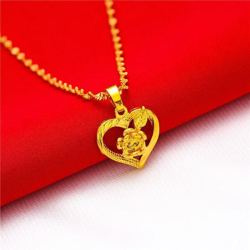 Product Introduction of Necklace Women's brass gold-plated pendant Necklace Water ripple collarbone chain Long-term non-fading jewelry for girlfriend 7