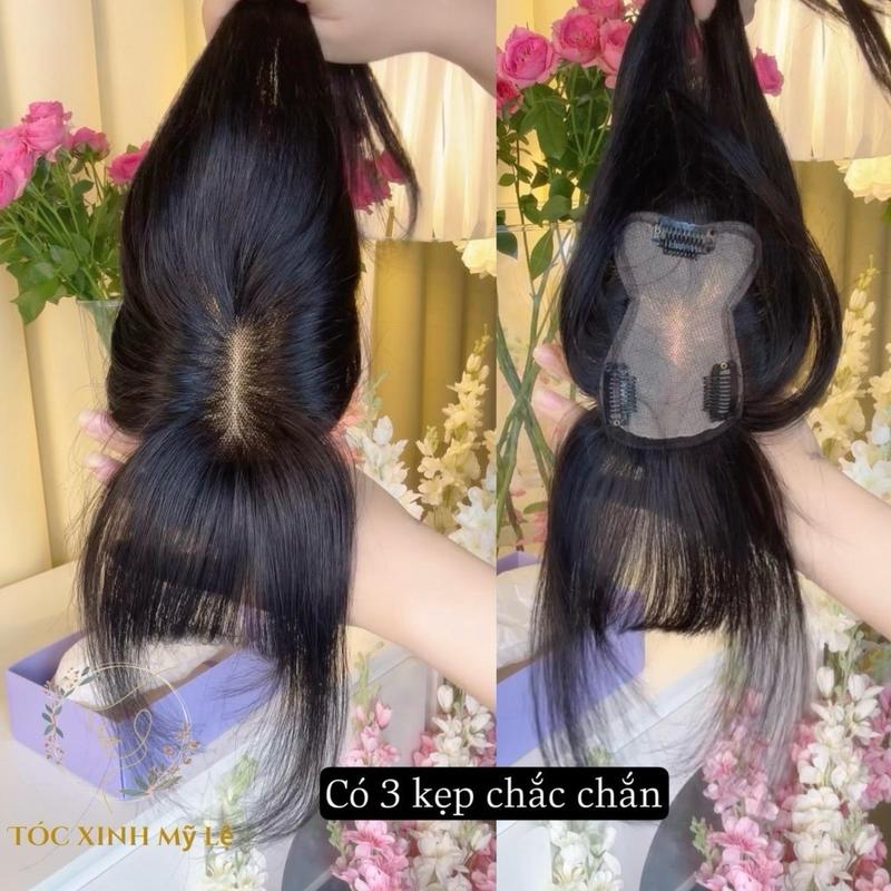 MÁI 5D SIÊU LƯỚI PHỦ HÓI TÓC THẬT ( bảng ngôi da đầu rộng 9*12 *25cm có 3 phím kẹp rất chắc chắn bảng nâng cấp)