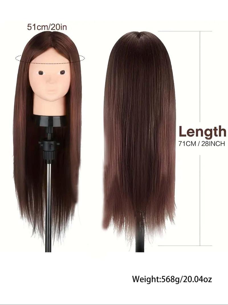 Product Introduction of 23 Inch Long Hair Mannequin Head with 70% Real Hair, Training Head Hairdresser Practice Styling Manikin Head, Cosmetology Doll Head Choice To Practice Hair Braiding 1