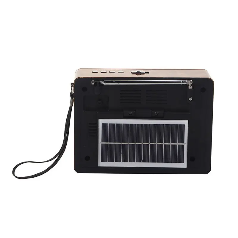 Đài FM/AM đa năng EC-2113BTSK, kết nối Bluetooth, có khe thẻ nhớ, đồng hồ, sạc năng lượng mặt trời + cáp USB, tặng thẻ 8GB 4