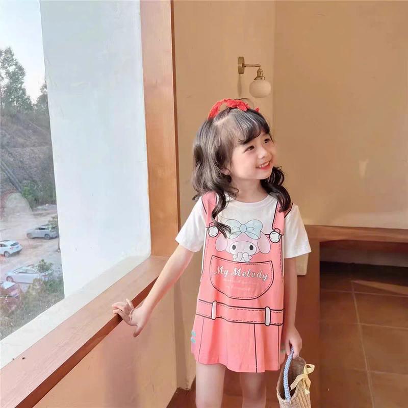 Váy Mùa Hè cho bé gái áo giấu quần mẫu Bé Ba - KuRoMi Sz 9-35kg. Chất coton co giãn 4 chiều. 0