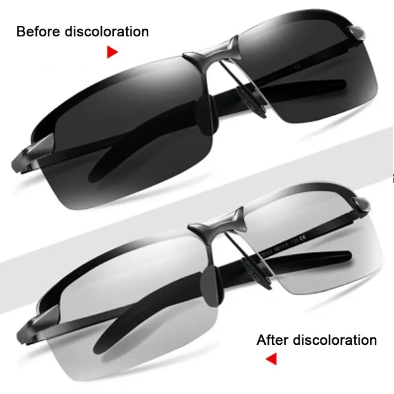 Kacamata Sunglasses Hitam Sporty Pria dengan Lensa Polarized & Photochromic, Perlindungan UV Maksimal Eyewear 4