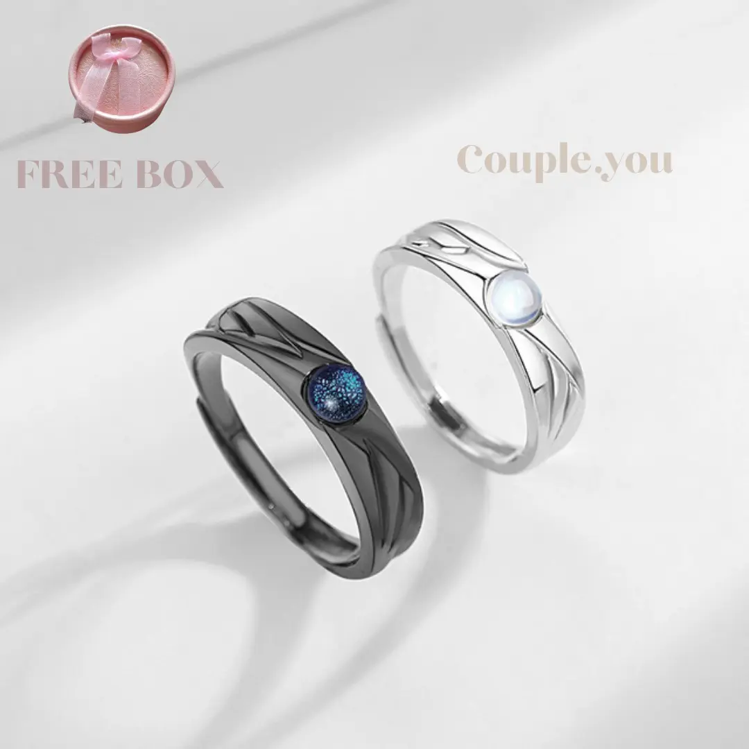 Cincin Couple Angel Devil Stonemoon dapat 2pcs