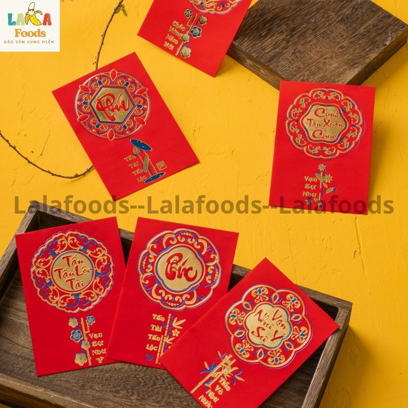 Product Introduction of ￼Combo 30 cái bao lì xì mini 8x11 giấy nhung đỏ truyền thống in nổi mix ngẫu nhiên 35