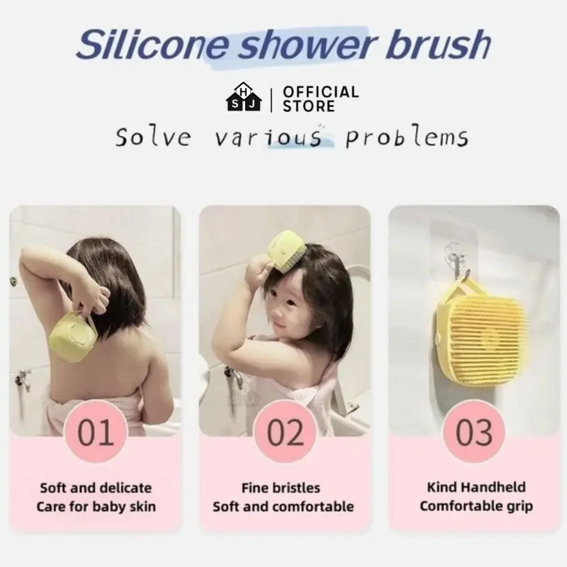 Sikat Mandi Dispenser Silicon /Shower Brush Silicon / Sikat Silicone Lembut Dispenser Sabun Mandi   Silikon 4