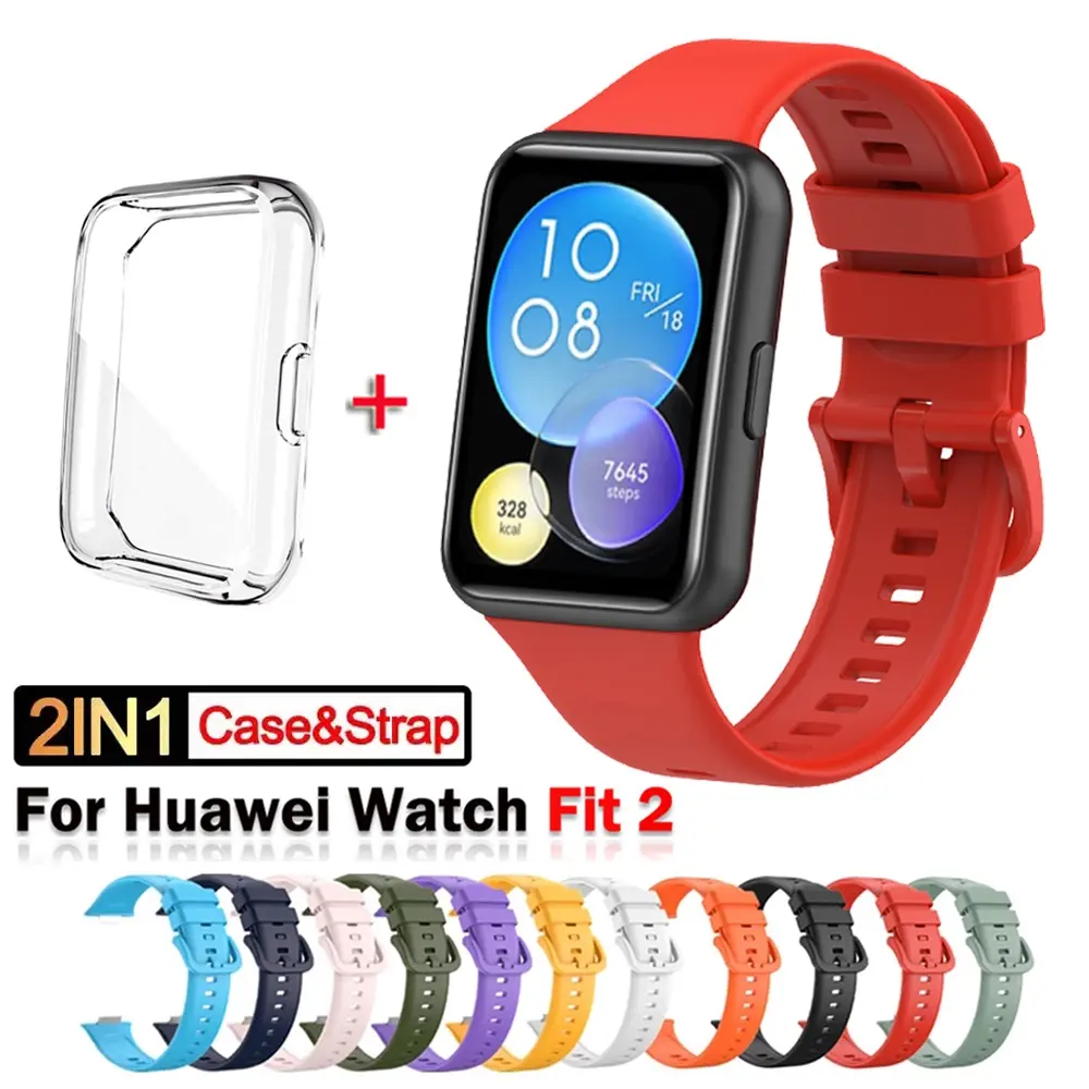 Dây đeo thay thế cho Huawei Watch Fit 2, Tương thích với Huawei Watch Fit 2, Đi kèm với vỏ bảo vệ màn hình