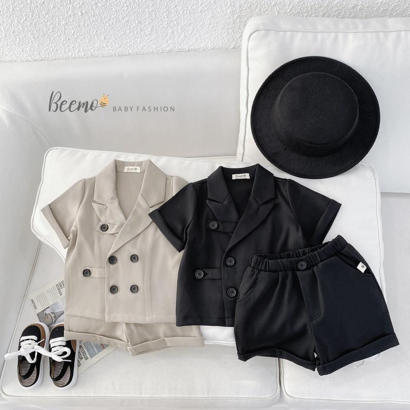 Bộ quần áo vest bé trai BEEMO B038 chất liệu vải chéo Hàn Quốc cao cấp - PAPALEMON