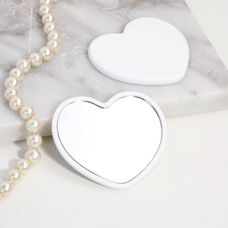 Product Introduction of Modern Single-sided Heart-shaped Mirror High-definition Little Handheld Mirror Handheld Beauty Make-up Mirror Cosmetic 9