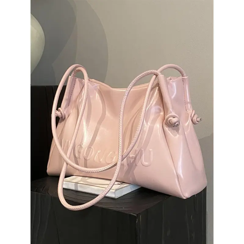 Túi Đi Lại, Dung Lượng Lớn, Thích Hợp Cho Học Sinh Và Người Đi Làm, Nữ, Da Mềm, Túi Kẹp Nách Đeo Một Bên Vai, Cảm Giác Rộng Rãi, Túi Tote, Hàng Mới Về Mùa Xuân Và Mùa Hè 2024