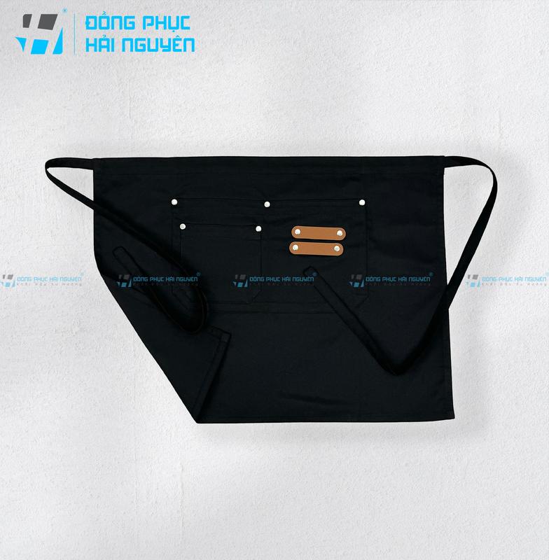 Tạp dề ngắn phục vụ tạp dề đồng phục Nam Nữ vải kaki cotton