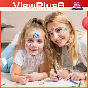 Template face painting 8 in 1 cetakan lukisan wajah karakter kartun untuk anak dan dewasa cocok untuk acara pesta ulang tahun cosplay dan makeup seni wajah