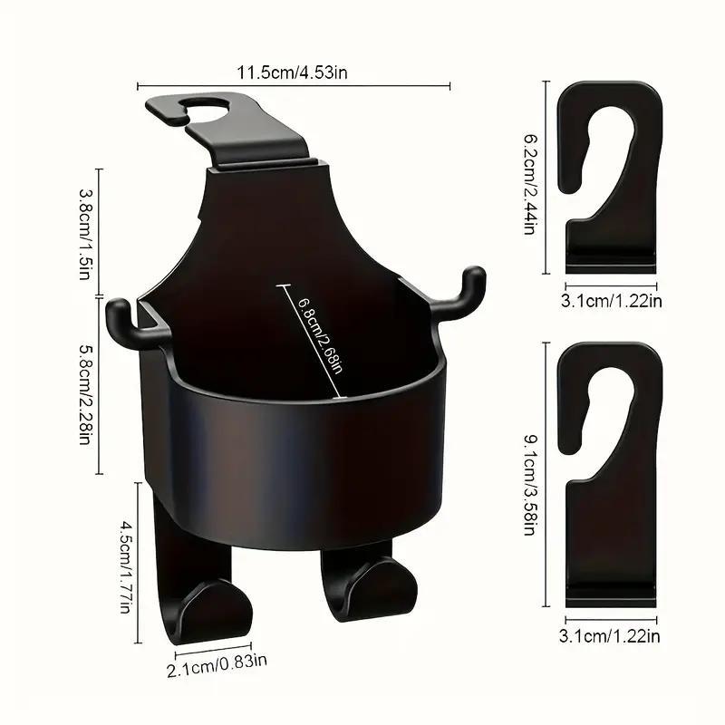 Product Introduction of Car Seat Back Cup Holder, Multifunctional Car Seat Back Hanging Hook, Drink Cup Holder with Storage Hook for Car Interior 1