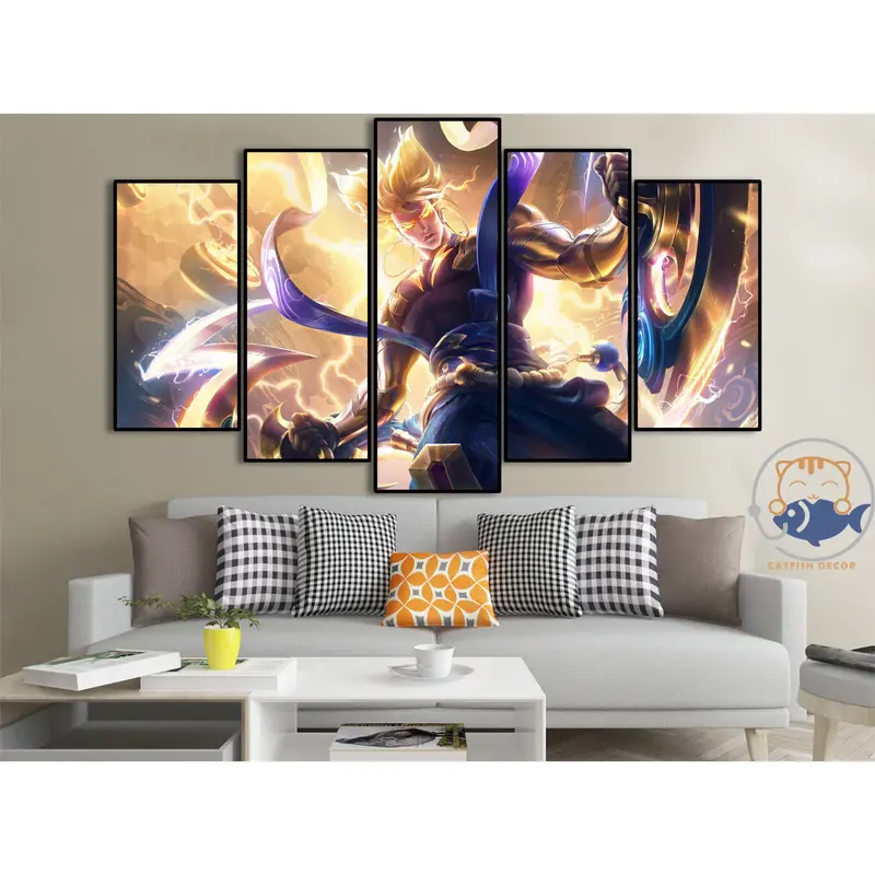 Tranh Dán Tường 'AOV - LIÊN QUÂN' Formex Tráng Gương - Decor Gaming - Liên Quân Mobile  - Bộ 3 2
